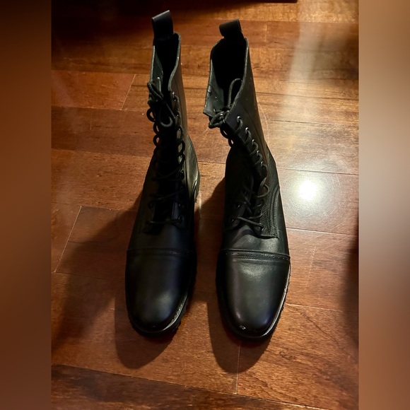 J.D Fisk Men’s Black Utility/Combat Sz 11.5 Boots, Great for Work/Going Outdoors - Picture 1 of 13